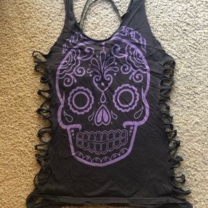 DIY Sugar Skull Tank Top